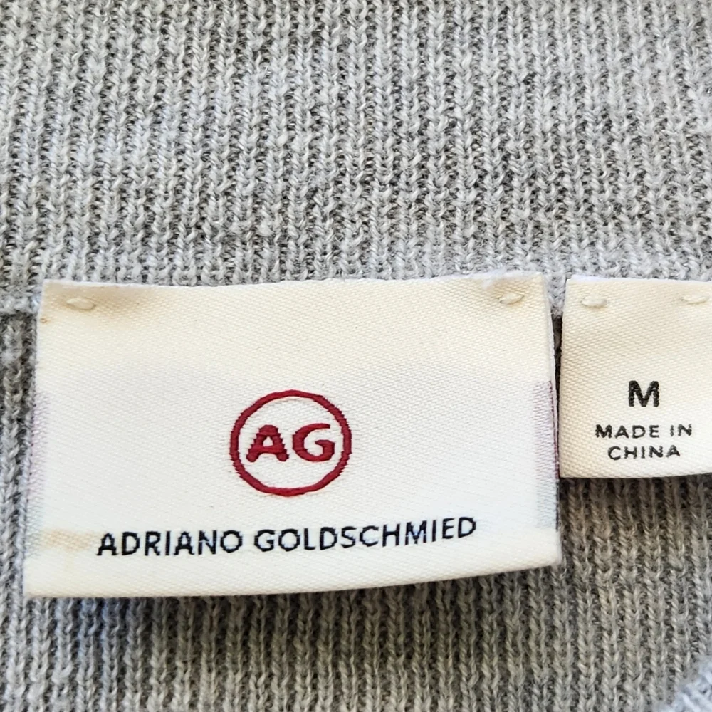 ADRIANO GOLDSHMEID Women's Sweater Medium Gray Wool Blend Pullover Quiet Luxury - Picture 3 of 12